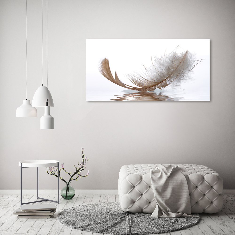 Wall art acrylic Feather on the water