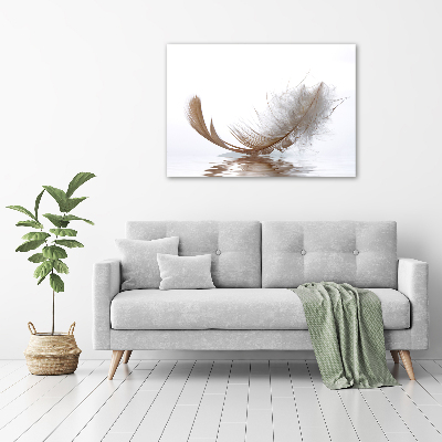 Wall art acrylic Feather on the water