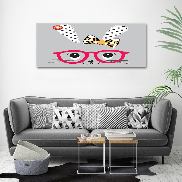 Print on acrylic Rabbit with glasses