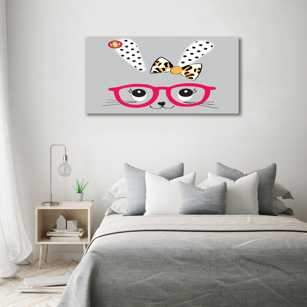 Print on acrylic Rabbit with glasses