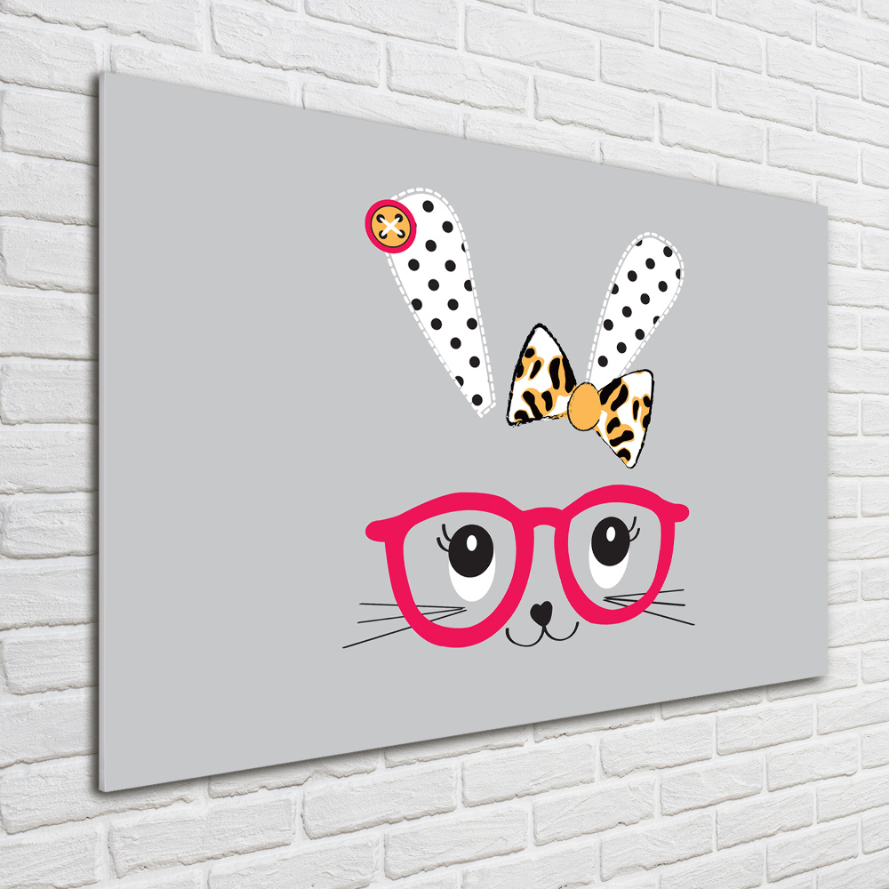 Print on acrylic Rabbit with glasses