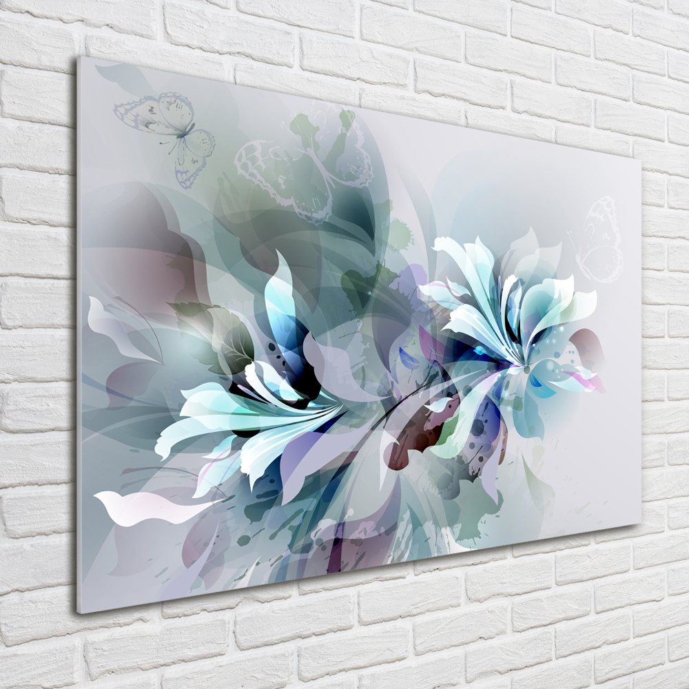 Print on acrylic Abstraction flowers