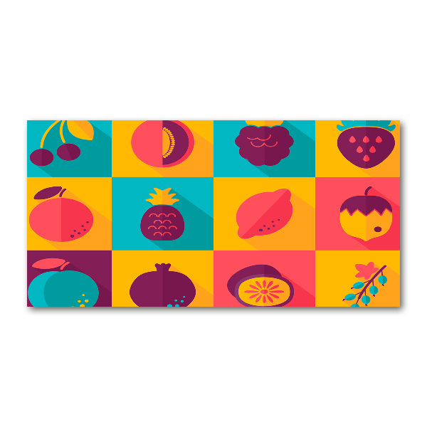 Acrylic wall art Fruit icons