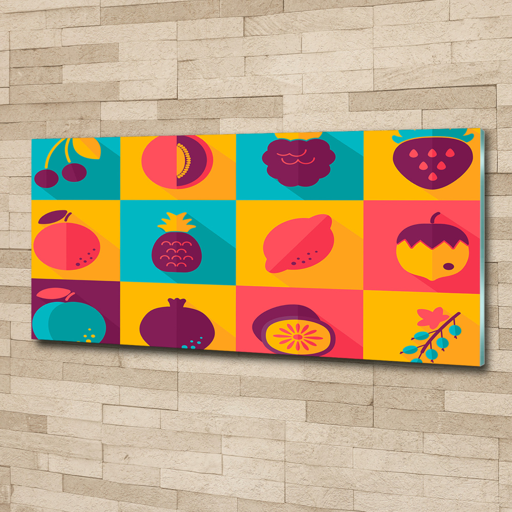 Acrylic wall art Fruit icons