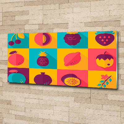 Acrylic wall art Fruit icons