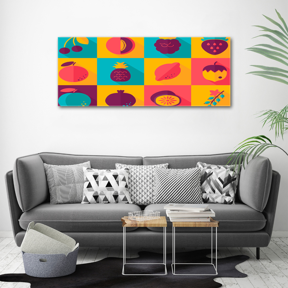 Acrylic wall art Fruit icons