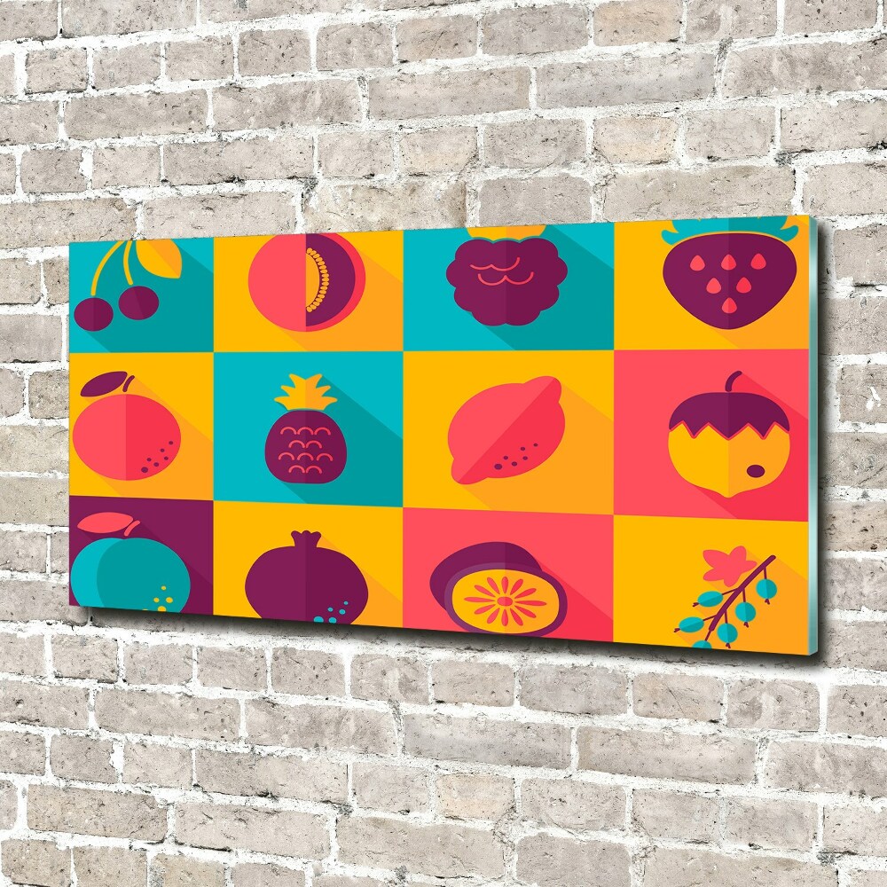 Acrylic wall art Fruit icons