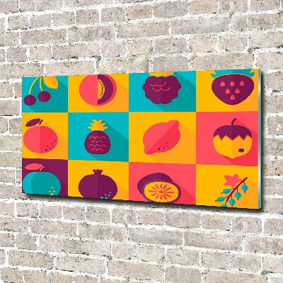 Acrylic wall art Fruit icons