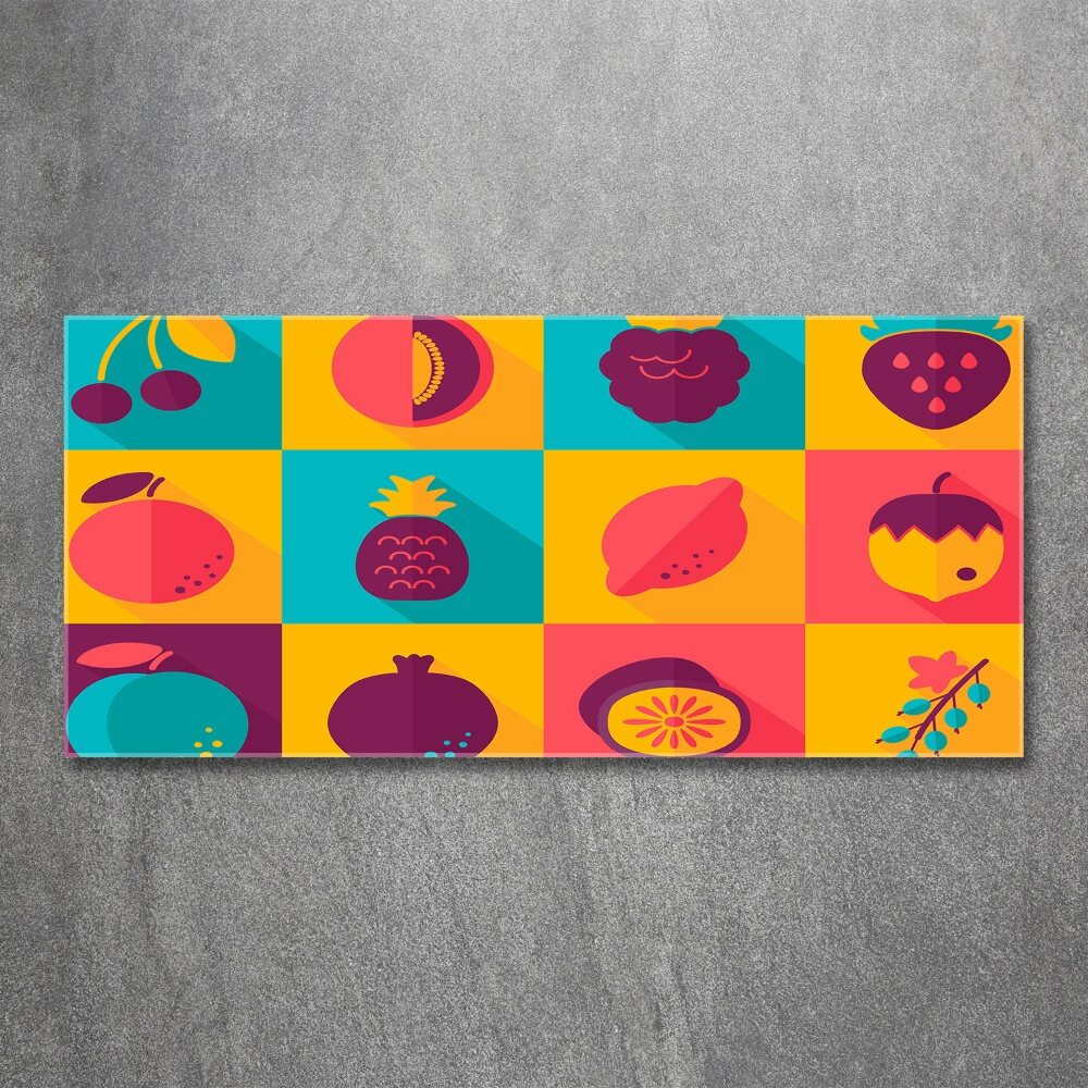 Acrylic wall art Fruit icons