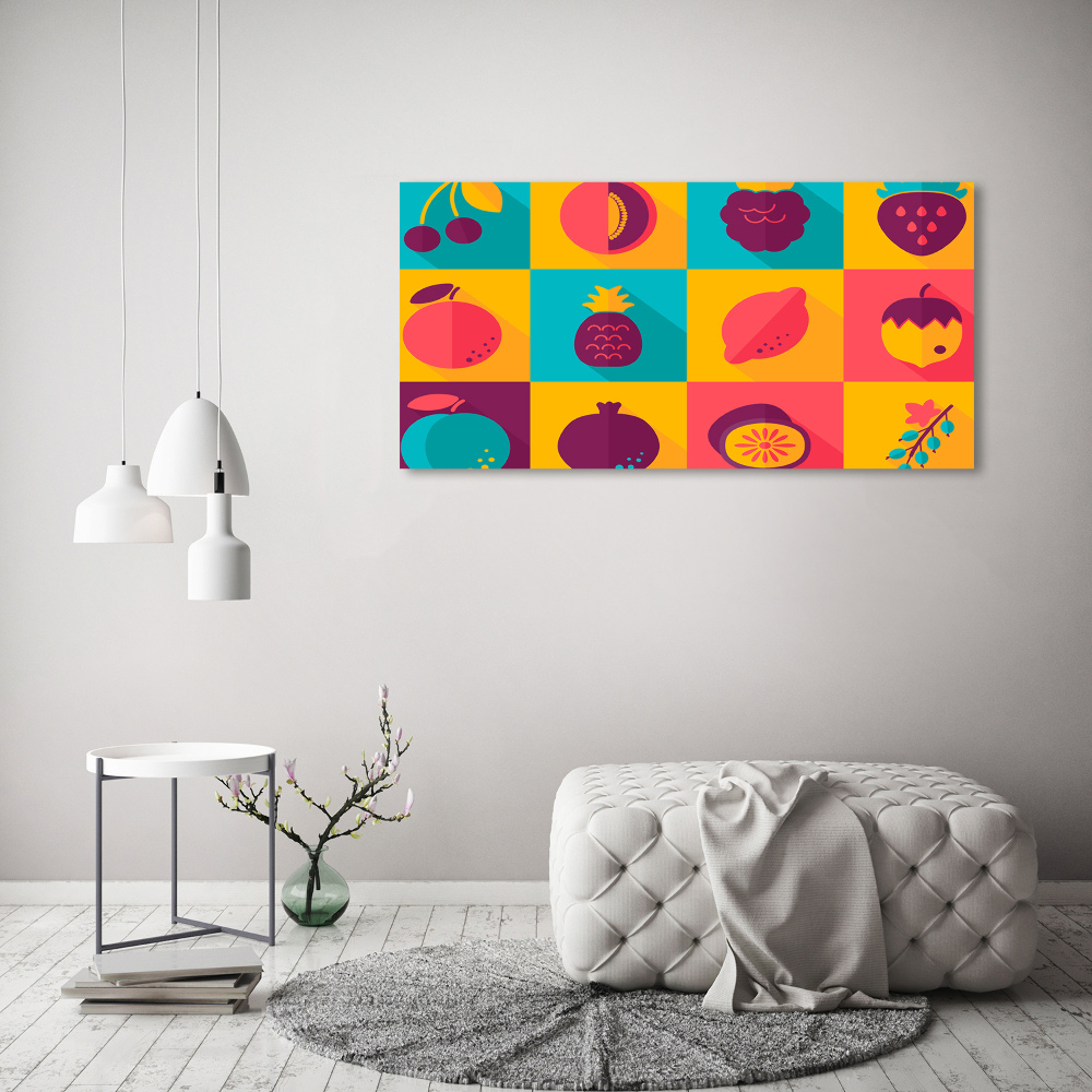 Acrylic wall art Fruit icons