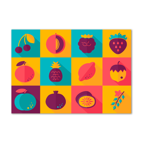 Acrylic wall art Fruit icons