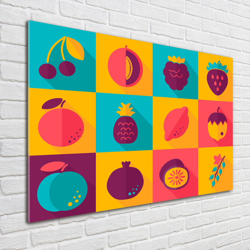 Acrylic wall art Fruit icons