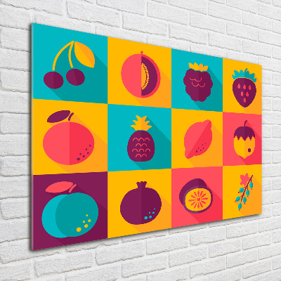 Acrylic wall art Fruit icons