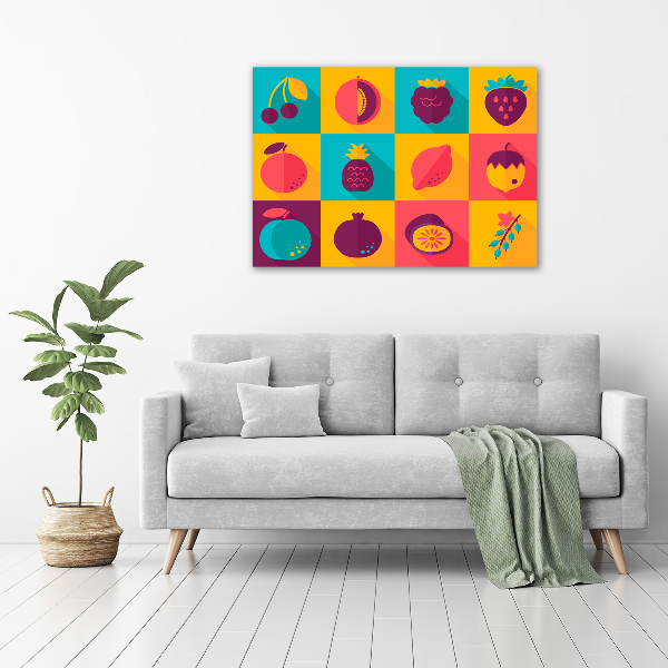 Acrylic wall art Fruit icons