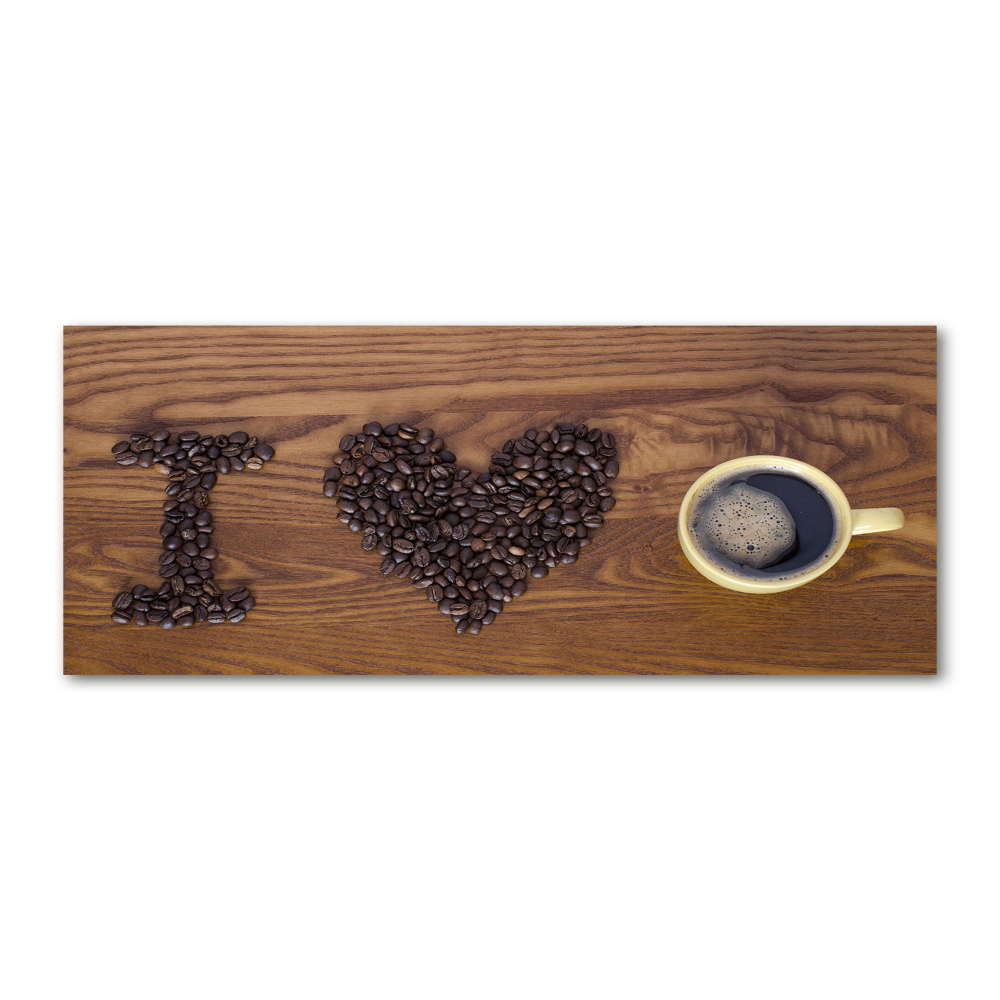 Glass acrylic wall art I love coffee