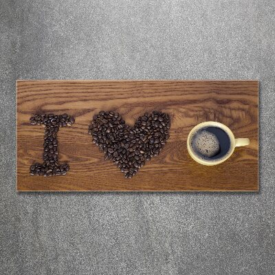 Glass acrylic wall art I love coffee