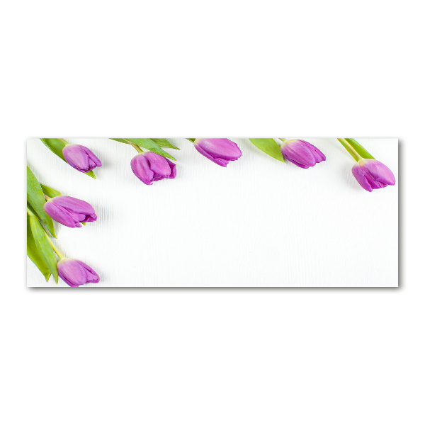 Acrylic wall art Violet tulips