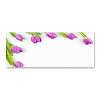 Acrylic wall art Violet tulips