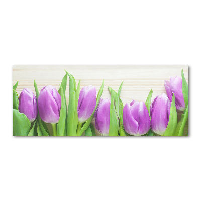 Acrylic wall art Violet tulips