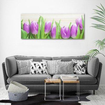 Acrylic wall art Violet tulips