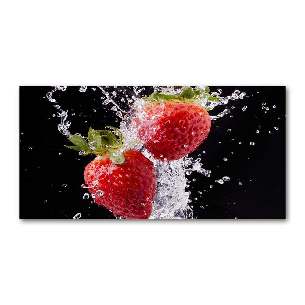 Acrylic wall art Strawberries and water