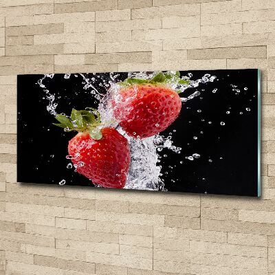 Acrylic wall art Strawberries and water