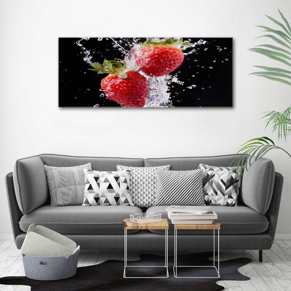 Acrylic wall art Strawberries and water