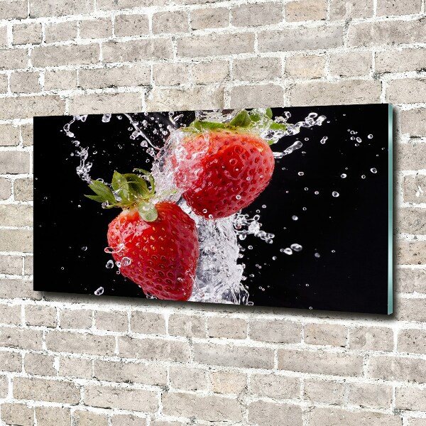 Acrylic wall art Strawberries and water