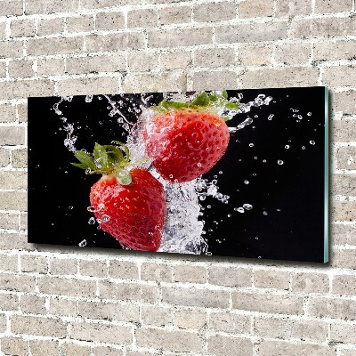 Acrylic wall art Strawberries and water