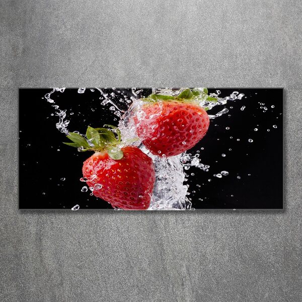 Acrylic wall art Strawberries and water