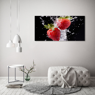 Acrylic wall art Strawberries and water