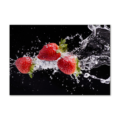 Acrylic wall art Strawberries and water