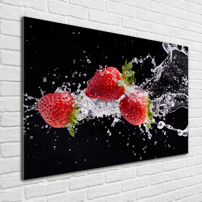 Acrylic wall art Strawberries and water