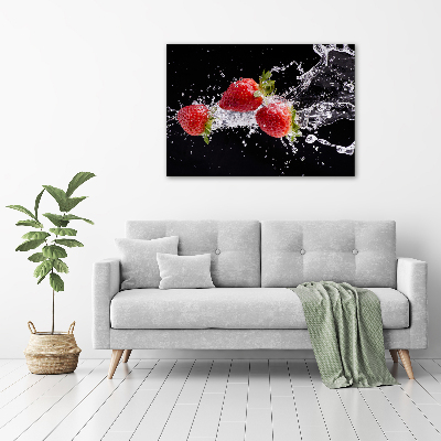 Acrylic wall art Strawberries and water