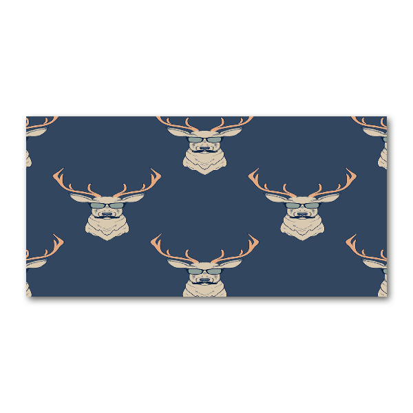 Glass acrylic wall art Hipster deer