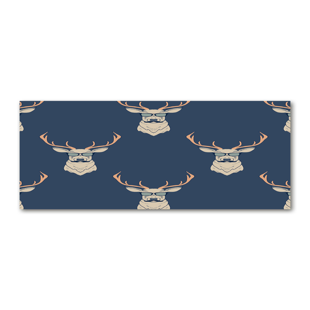 Glass acrylic wall art Hipster deer