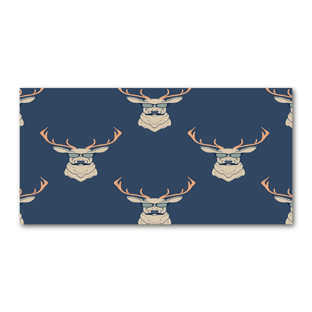 Glass acrylic wall art Hipster deer