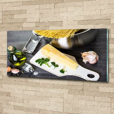 Acrylic print Pasta with garlic