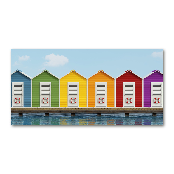 Print on acrylic Beach cabins