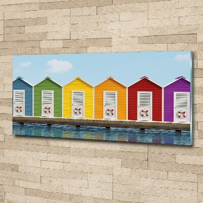 Print on acrylic Beach cabins