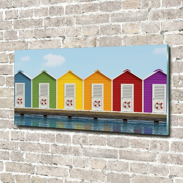 Print on acrylic Beach cabins