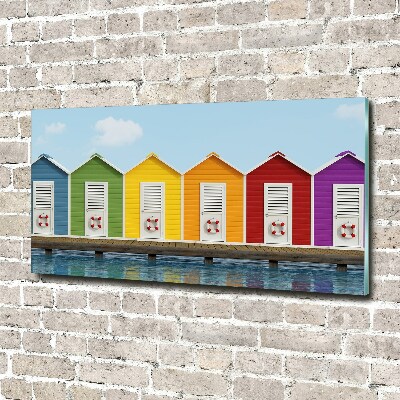 Print on acrylic Beach cabins