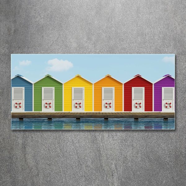 Print on acrylic Beach cabins