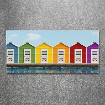 Print on acrylic Beach cabins