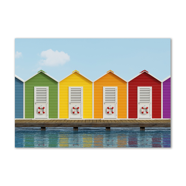 Print on acrylic Beach cabins