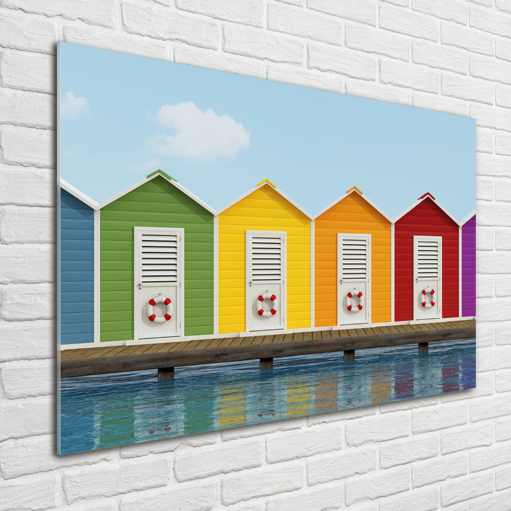 Print on acrylic Beach cabins