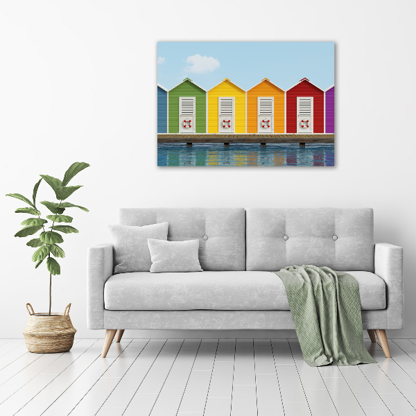 Print on acrylic Beach cabins