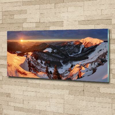 Wall art acrylic Winter in the mountains