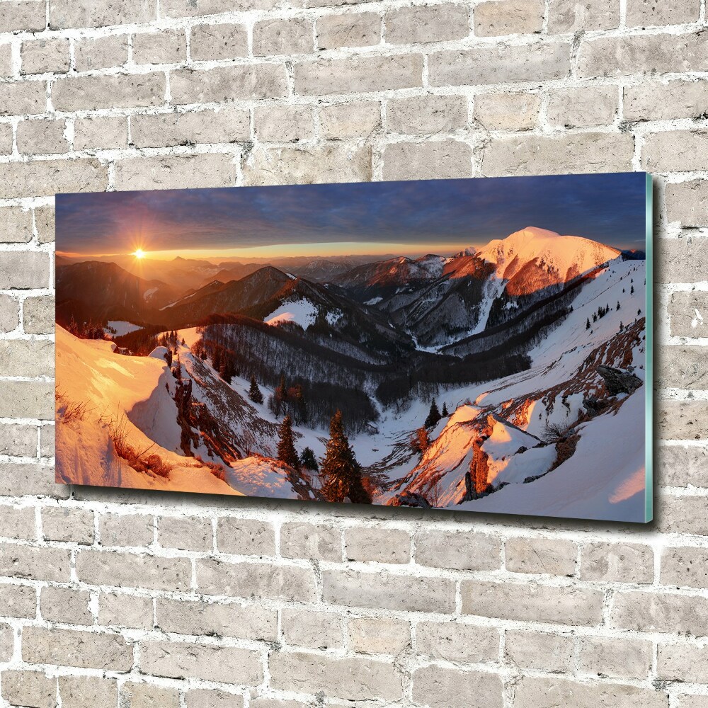 Wall art acrylic Winter in the mountains