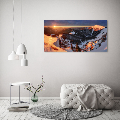 Wall art acrylic Winter in the mountains